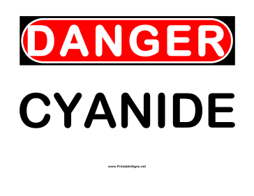 Danger Cyanide Sign