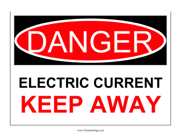 Danger Electric Current Sign