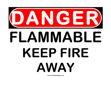 Danger Flammable 2 Sign