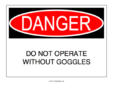 Goggles Required Sign