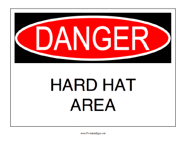 Hard Hat Area Sign