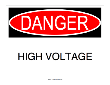 High Voltage Sign