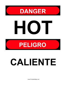 Hot Bilingual Sign