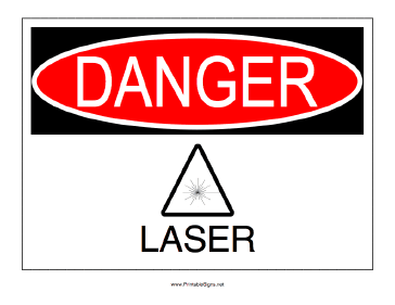 Laser Operating Sign