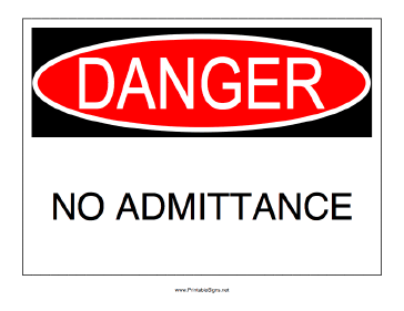 No Admittance Sign