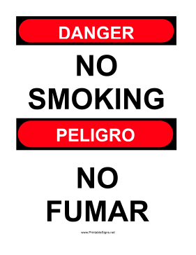 No Smoking Bilingual Sign