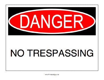 No Trespassing Sign