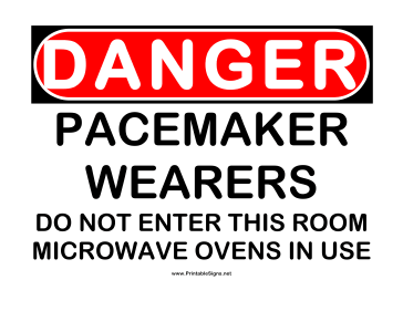 Danger Pacemaker Sign