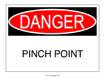 Pinch Point Sign