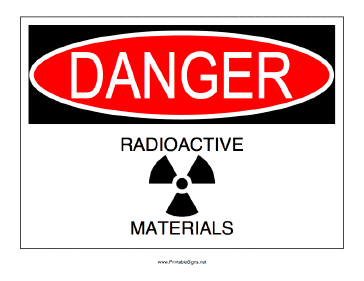 Radioactive Materials Sign