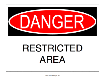 Restricted Area Sign