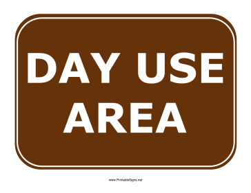 Day Use Sign