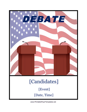 Debate Flyer Sign