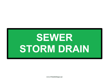 Digging Sign Sewer Storm Drain Sign