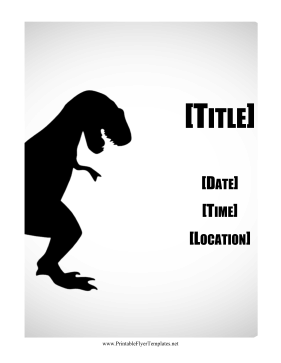 Dinosaur Flyer Sign