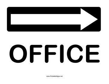 Directions Office Right Sign