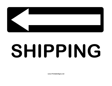 Directions Shipping Left Sign