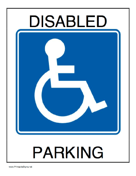 Disabled Parking Sign