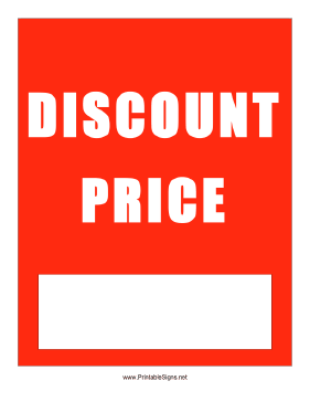 Discount Price Sign