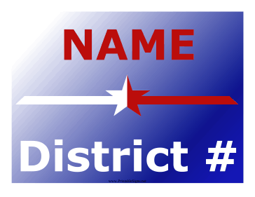 District Campaign Sign