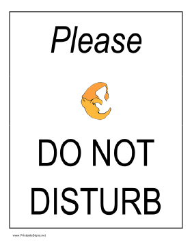 Do Not Disturb Sign