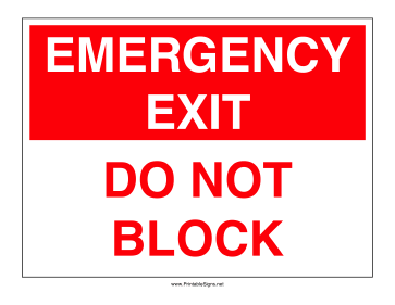 Do Not Block Sign