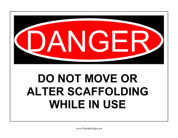 Do Not Move Ladder Sign