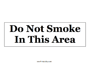 Do Not Smoke Sign