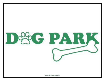 Dog Park Sign