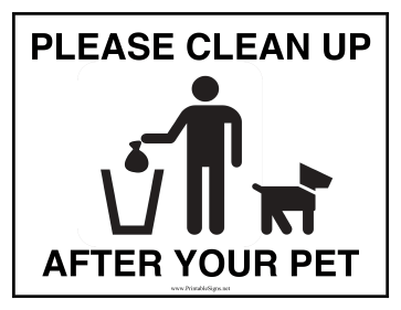 Dog Waste Sign