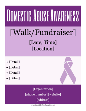 Domestic Abuse Awareness Flyer Sign