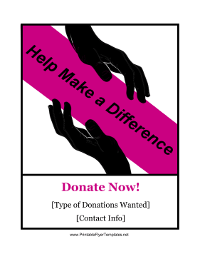 Donation Flyer Sign