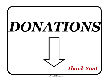 Printable Please Donate Sign – Free Printable Signs