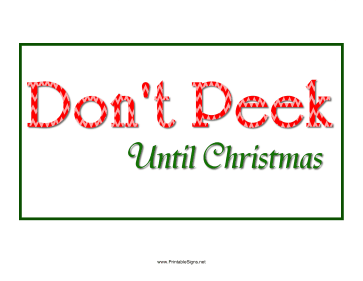 Don't Peek Christmas Sign