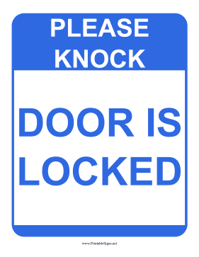 Door Is Locked Sign
