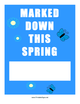 Marked Down This Spring Sign