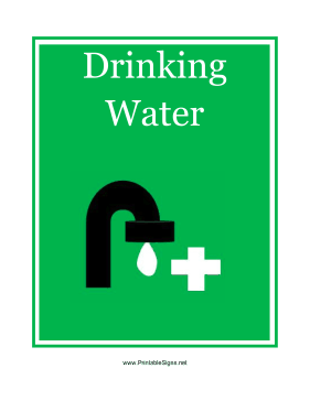 Drinking Water Sign