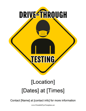 Drive-Through Virus Testing Sign