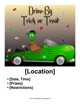 Drive By Trick Or Treat Sign