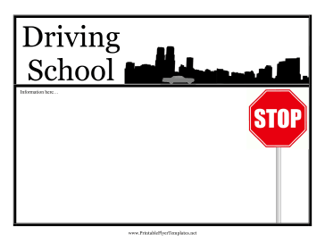 Driving School Flyer Sign