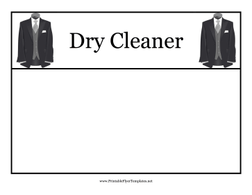 Dry Cleaner Flyer Sign