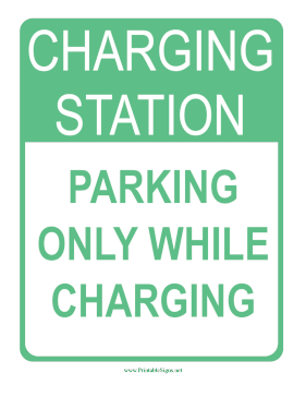 EV Charging Station Sign