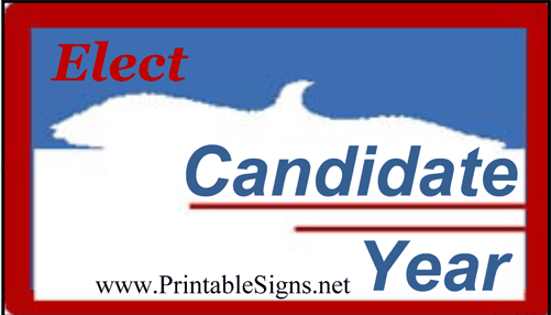Eagle Election Sign Palm Cards Sign
