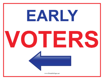 Early Voters Sign