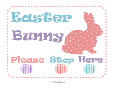 Easter Bunny Sign