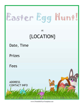 Easter Egg Hunt Flyer Sign