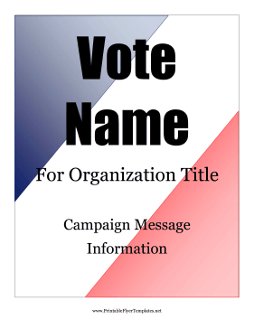 Election Flyer Sign