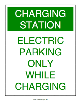 Charging Station Sign