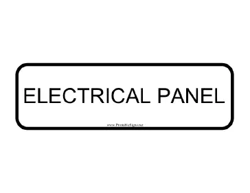 Electrical Panel Sign