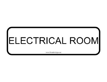 Electrical Room Sign